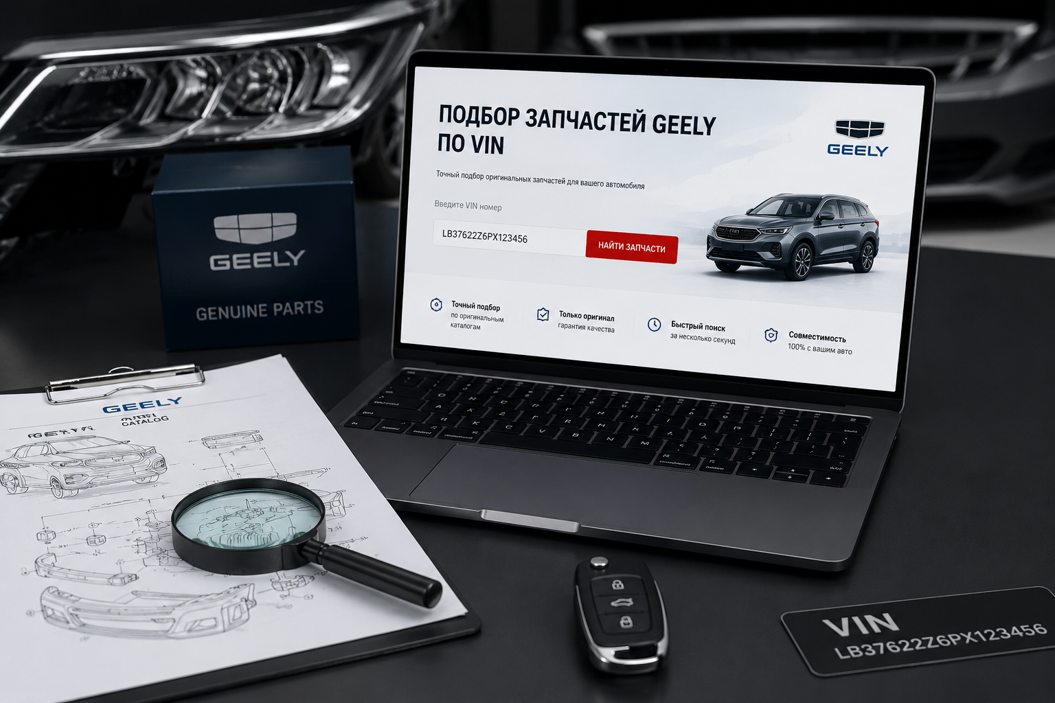 Подбор запчастей Geely по VIN